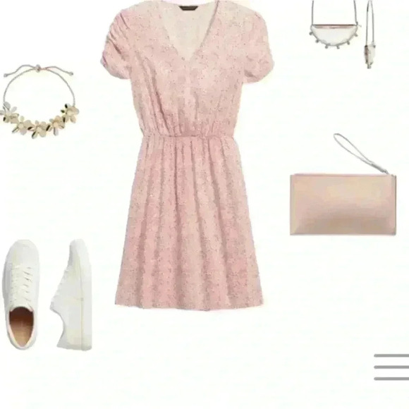 Banana Republic Puff-Sleeve Fit-And-Flare Dress - Picture 5 of 12